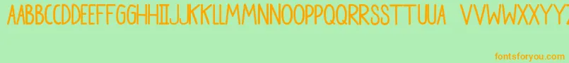 PartyChocolateAndSoda Font – Orange Fonts on Green Background