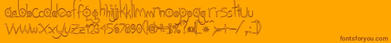 Gothic Hijinx Hollow Font – Brown Fonts on Orange Background