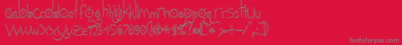Gothic Hijinx Hollow-Schriftart – Graue Schriften auf rotem Hintergrund