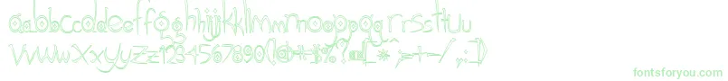 Gothic Hijinx Hollow Font – Green Fonts on White Background