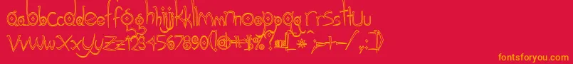 Gothic Hijinx Hollow Font – Orange Fonts on Red Background