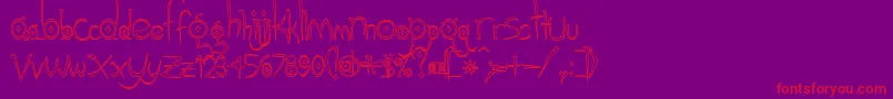 Gothic Hijinx Hollow Font – Red Fonts on Purple Background