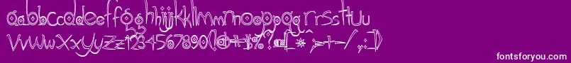 Gothic Hijinx Hollow Font – White Fonts on Purple Background