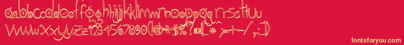 Gothic Hijinx Hollow Font – Yellow Fonts on Red Background