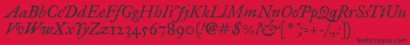 Imfegpit28p Font – Black Fonts on Red Background