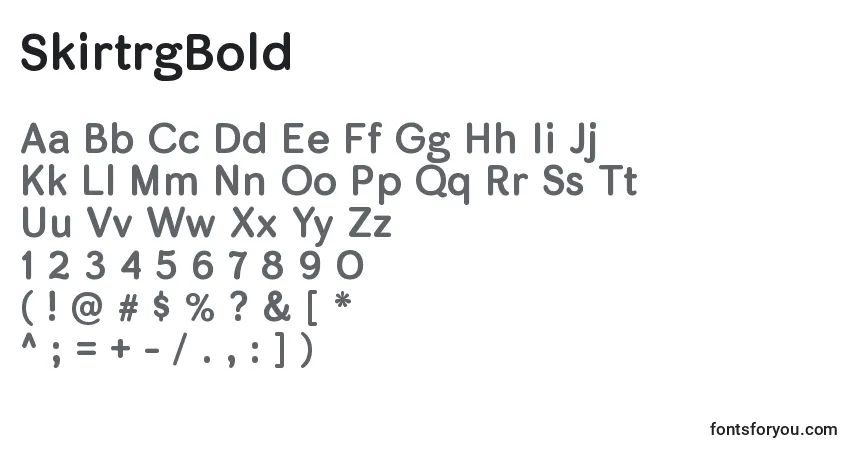 Schriftart SkirtrgBold – Alphabet, Zahlen, spezielle Symbole