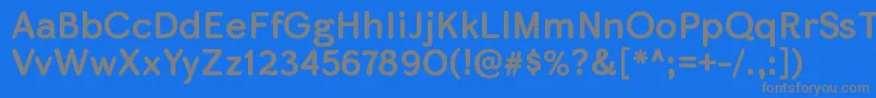 SkirtrgBold Font – Gray Fonts on Blue Background