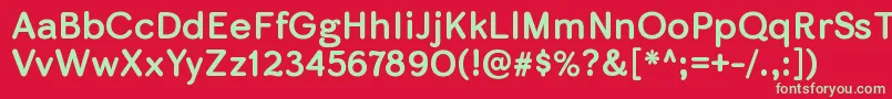 SkirtrgBold Font – Green Fonts on Red Background