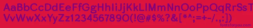 SkirtrgBold Font – Purple Fonts on Red Background