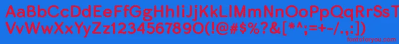 SkirtrgBold Font – Red Fonts on Blue Background