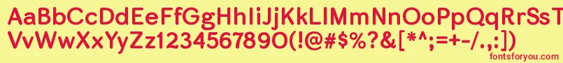 SkirtrgBold Font – Red Fonts on Yellow Background
