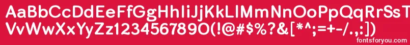 フォントSkirtrgBold – 赤い背景に白い文字
