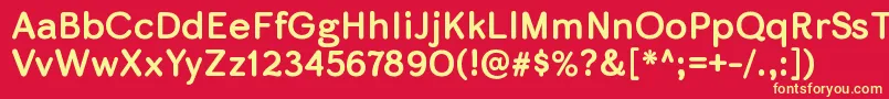 SkirtrgBold Font – Yellow Fonts on Red Background