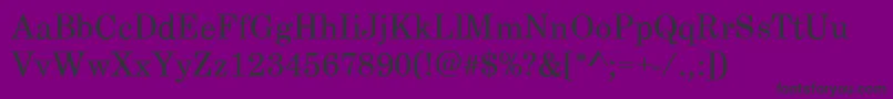 CenturySchoolbookRegular-fontti – mustat fontit violetilla taustalla