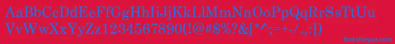 CenturySchoolbookRegular Font – Blue Fonts on Red Background