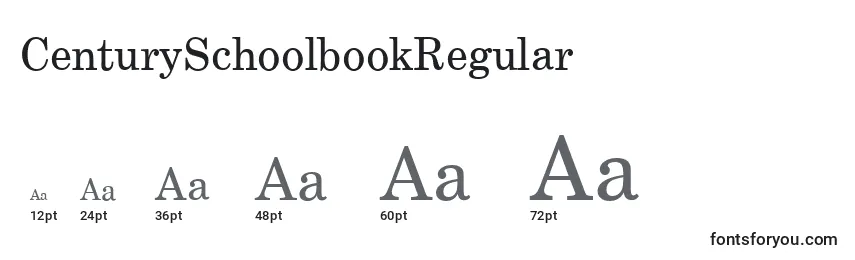 Размеры шрифта CenturySchoolbookRegular