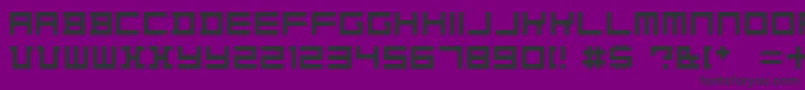 KonstructivDker-fontti – mustat fontit violetilla taustalla