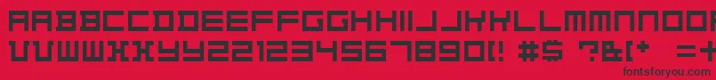 KonstructivDker Font – Black Fonts on Red Background