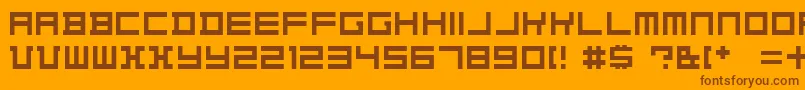 KonstructivDker Font – Brown Fonts on Orange Background