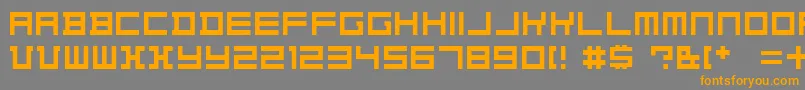 KonstructivDker Font – Orange Fonts on Gray Background