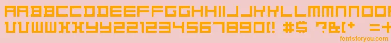 KonstructivDker Font – Orange Fonts on Pink Background