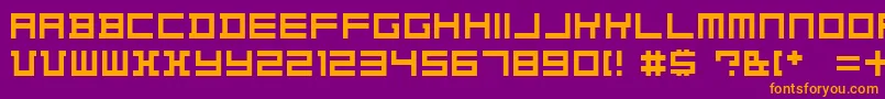 KonstructivDker Font – Orange Fonts on Purple Background