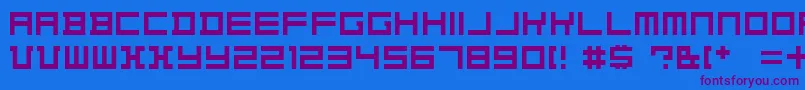 KonstructivDker Font – Purple Fonts on Blue Background