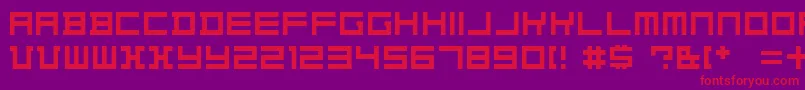 KonstructivDker Font – Red Fonts on Purple Background