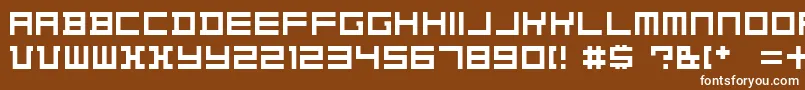 KonstructivDker Font – White Fonts on Brown Background