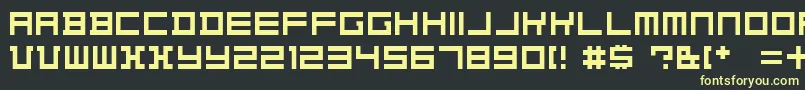 KonstructivDker Font – Yellow Fonts on Black Background