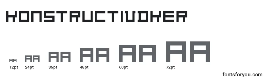 Размеры шрифта KonstructivDker