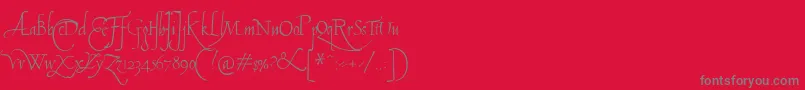 Tagliente Font – Gray Fonts on Red Background