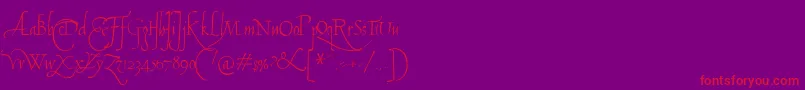 Tagliente Font – Red Fonts on Purple Background