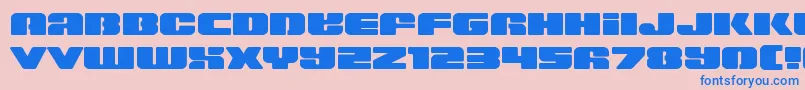 Шрифт Capricusstraightexpand – синие шрифты на розовом фоне