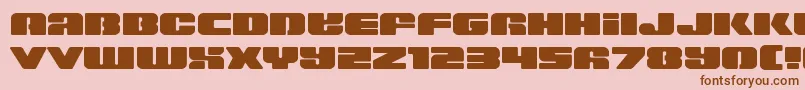 Capricusstraightexpand-fontti – ruskeat fontit vaaleanpunaisella taustalla