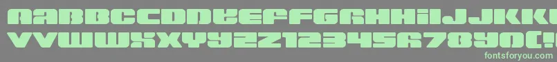 Capricusstraightexpand Font – Green Fonts on Gray Background