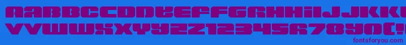 Capricusstraightexpand Font – Purple Fonts on Blue Background