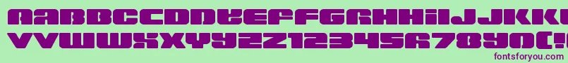 Capricusstraightexpand Font – Purple Fonts on Green Background