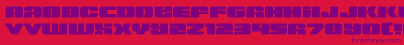 Capricusstraightexpand Font – Purple Fonts on Red Background