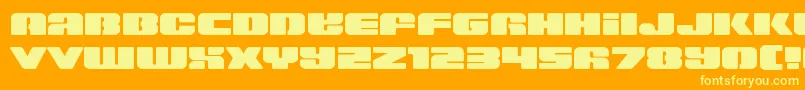 Capricusstraightexpand Font – Yellow Fonts on Orange Background