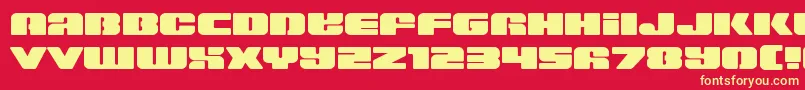 Capricusstraightexpand Font – Yellow Fonts on Red Background