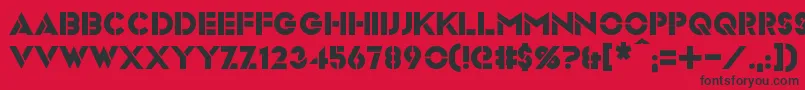 Videopac Font – Black Fonts on Red Background