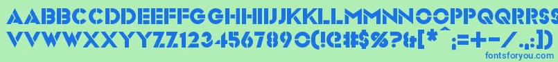 fuente Videopac – Fuentes Azules Sobre Fondo Verde