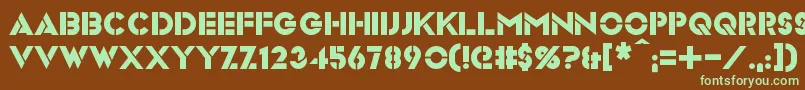 Videopac Font – Green Fonts on Brown Background