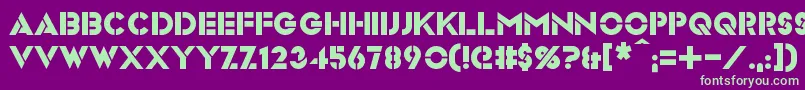 Videopac Font – Green Fonts on Purple Background