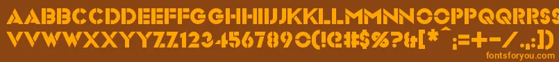 Videopac Font – Orange Fonts on Brown Background