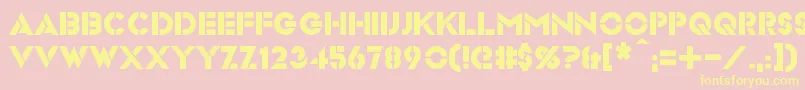 Videopac Font – Yellow Fonts on Pink Background