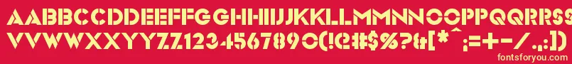 フォントVideopac – 黄色の文字、赤い背景