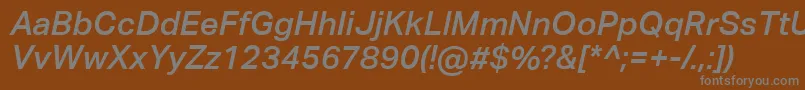 Шрифт AktivgroteskcorpMediumitalic – серые шрифты на коричневом фоне