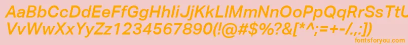 AktivgroteskcorpMediumitalic Font – Orange Fonts on Pink Background